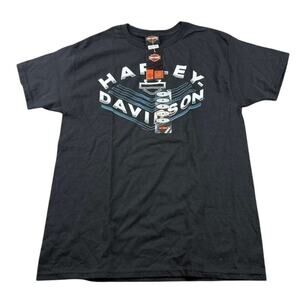 Harley Davidson Graphic T Shirt Medium‎ American Way Black Motorcycle NYC Dealer
